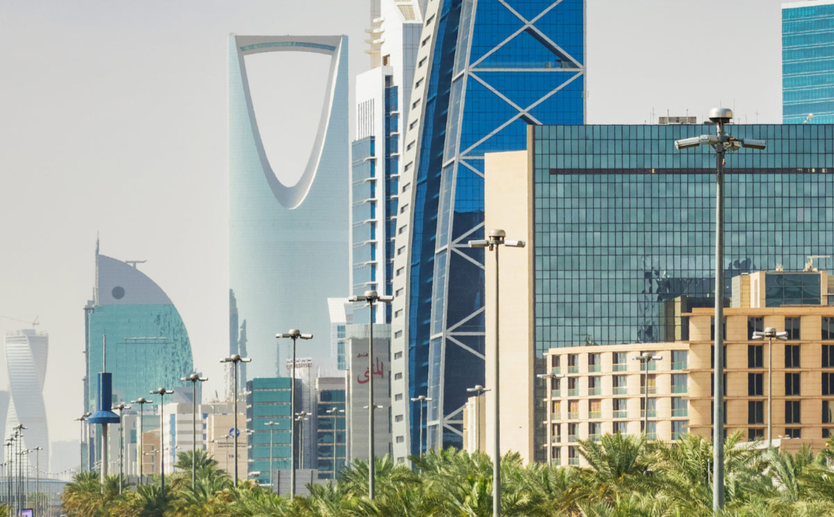 Skyline of Riyadh in Saudi Arabia